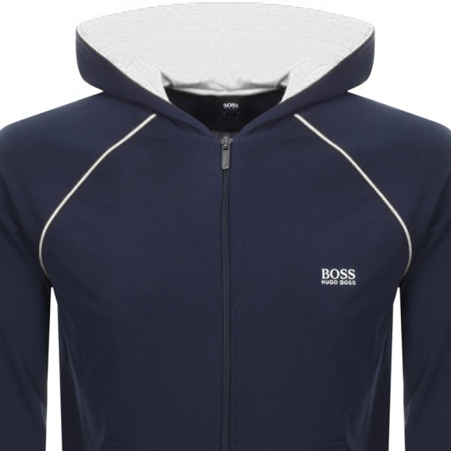 Alternative Image for ProductBOSS Bodywear Lounge Full Zip Hoodie Navy2